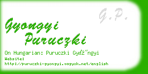 gyongyi puruczki business card